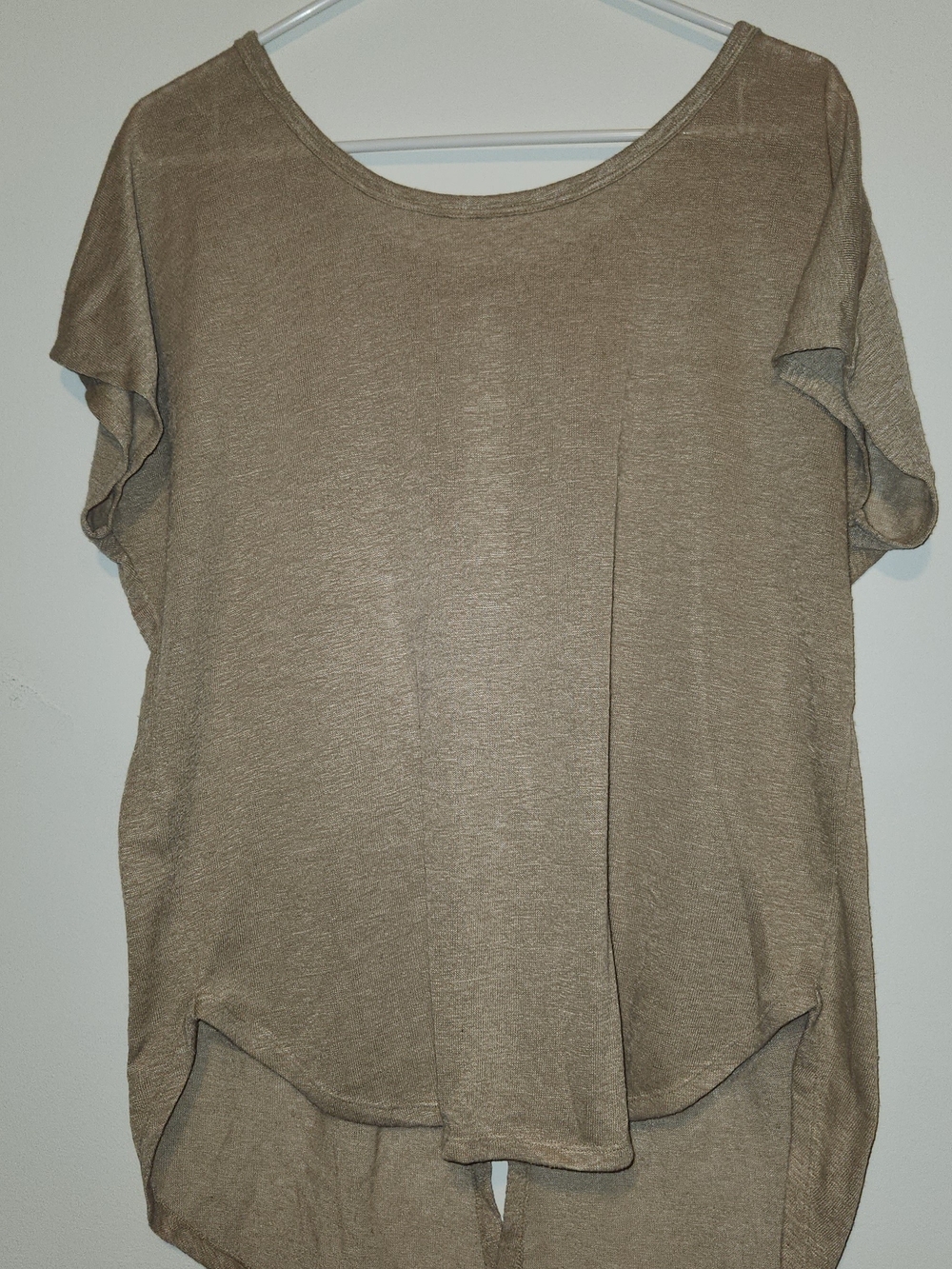 Neutral Taupe Women’s Short Sleeve Top